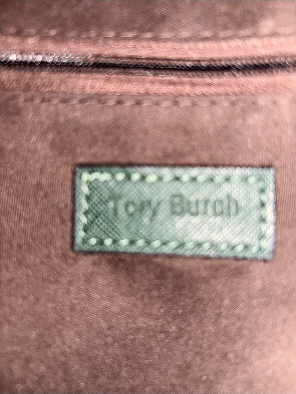 Tory Burch Emerald Green Saffiano Leather Satchel with Logo Charm